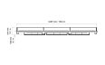 Linear 130 Fireplace Insert - Technical Drawing / Front by EcoSmart Fire