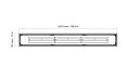Linear 130 Fireplace Insert - Technical Drawing / Top by EcoSmart Fire