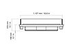 Linear 50 Fire Pit Kit - Technical Drawing / Front by EcoSmart Fire