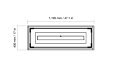 Linear 50 Fire Pit Kit - Technical Drawing / Top by EcoSmart Fire