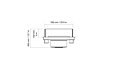 Square 22 Fireplace Insert - Technical Drawing / Front by EcoSmart Fire