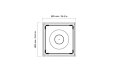Square 22 Fireplace Insert - Technical Drawing / Top by EcoSmart Fire