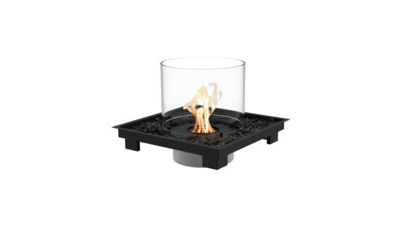 Square 22 Fireplace Insert - Ethanol - Black / Black by EcoSmart Fire