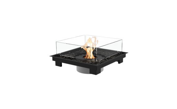 Square 22 Fireplace Insert - Ethanol - Black / Black by EcoSmart Fire